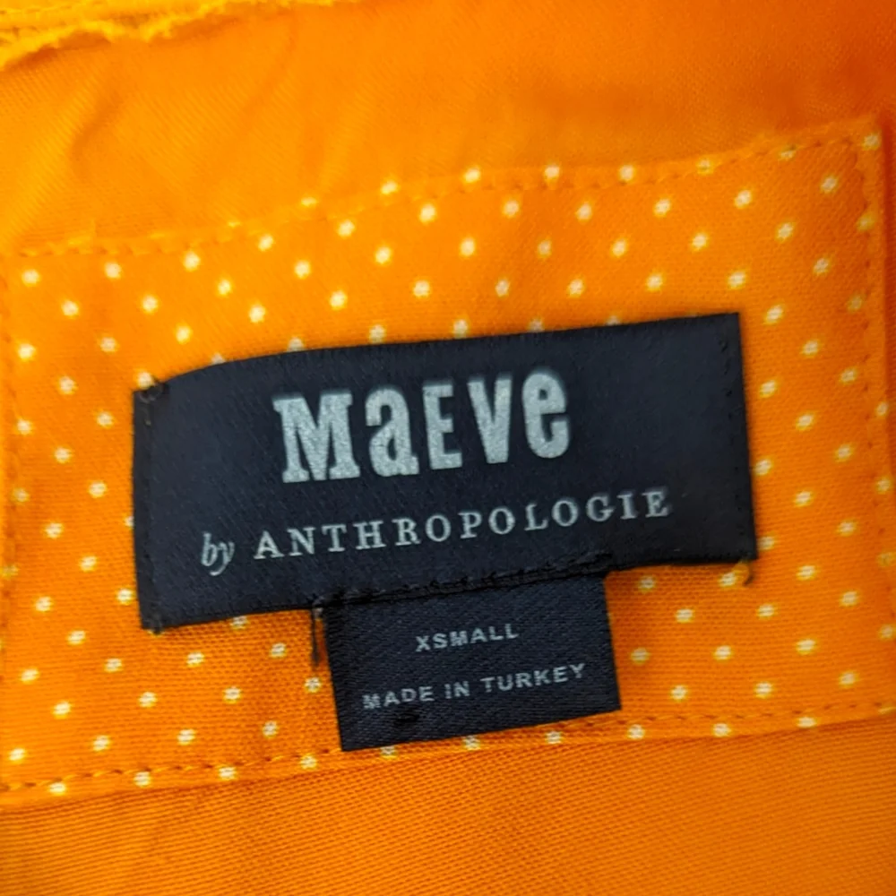 Anthropologie Maeve Marlene Maxi Dress Tiered Women XS Tangelo Orange Sleeveless - Picture 11 of 14